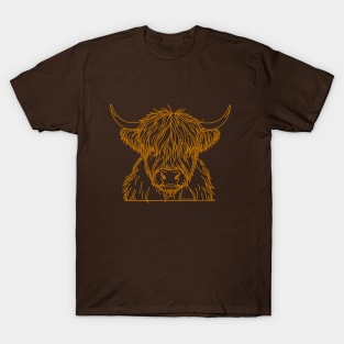 Scottish Cow - Brown T-Shirt